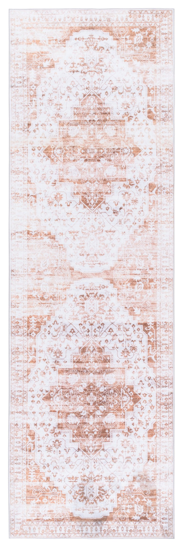 Safavieh Martha Stewart Washable Traditional Area Rug, Soft Polyester, Slip Resistant, Handcrafted Elegance Beige ,Gold Polyester Pile Msrw127b-25