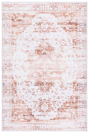 Safavieh Martha Stewart Washable Traditional Area Rug, Soft Polyester, Slip Resistant, Handcrafted Elegance Beige ,Gold Polyester Pile Msrw127b-25