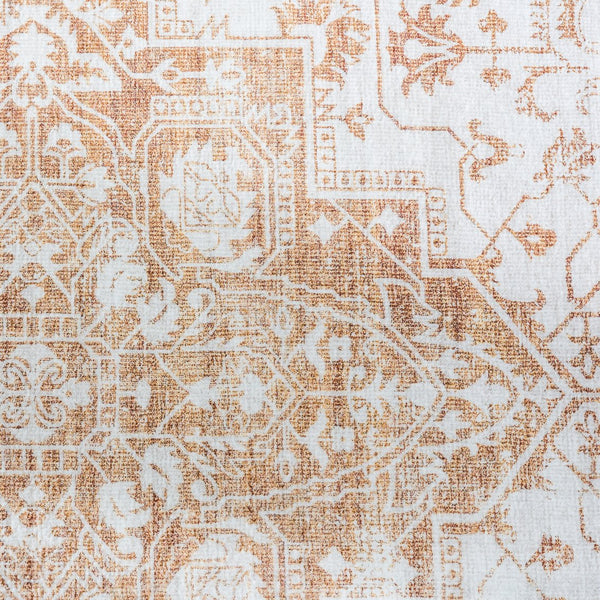 Safavieh Martha Stewart Washable Traditional Area Rug, Soft Polyester, Slip Resistant, Handcrafted Elegance Beige ,Gold Polyester Pile Msrw127b-25