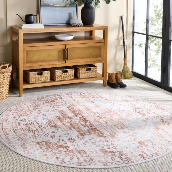 Safavieh Martha Stewart Washable Traditional Runner Area Rug - Luxurious Softness & Elegant Design For Your Home Beige ,Gold Polyester Pile Msrw127b-6r