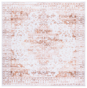 Safavieh Martha Stewart Washable Traditional Area Rug, Soft Polyester, Slip Resistant, Handcrafted Elegance Beige ,Gold Polyester Pile Msrw127b-25