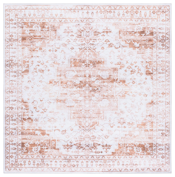 Safavieh Martha Stewart Washable Traditional Area Rug, Soft Polyester, Slip Resistant, Handcrafted Elegance Beige ,Gold Polyester Pile Msrw127b-25