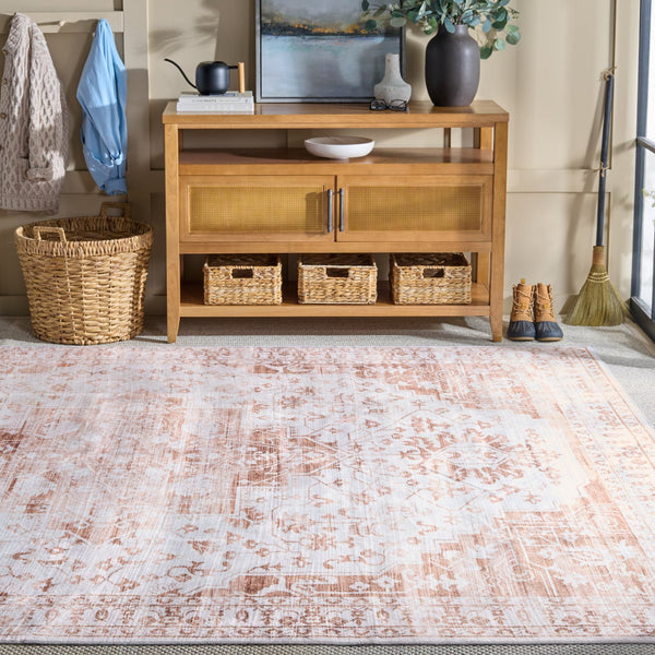 Safavieh Martha Stewart Washable Traditional Runner Area Rug - Luxurious Softness & Elegant Design For Your Home Beige ,Gold Polyester Pile Msrw127b-8