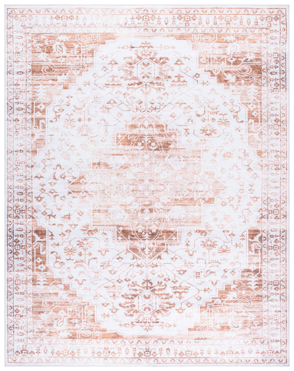 Safavieh Martha Stewart Washable Traditional Area Rug, Soft Polyester, Slip Resistant, Handcrafted Elegance Beige ,Gold Polyester Pile Msrw127b-25