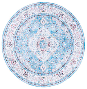 Safavieh Martha Stewart Washable Area Rug - Stylish, Durable Design For Effortless Elegance In Any Room Turquoise ,Beige Polyester Pile Msrw136k-9