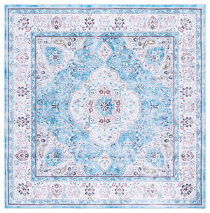 Safavieh Martha Stewart Washable Area Rug - Stylish, Durable Design For Effortless Elegance In Any Room Turquoise ,Beige Polyester Pile Msrw136k-9