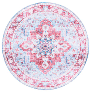 Safavieh Martha Stylish Washable Runner Rug - Contemporary Design, Vibrant Colors, Easy Care & Slip-resistant Red ,Blue Polyester Pile Msrw148m-6r