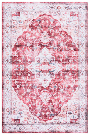 Safavieh Martha Stewart Washable Traditional Area Rug - Vibrant Rust And Gold, Durable Design For Any Space Rust ,Gold Polyester Pile Msrw156q-2745