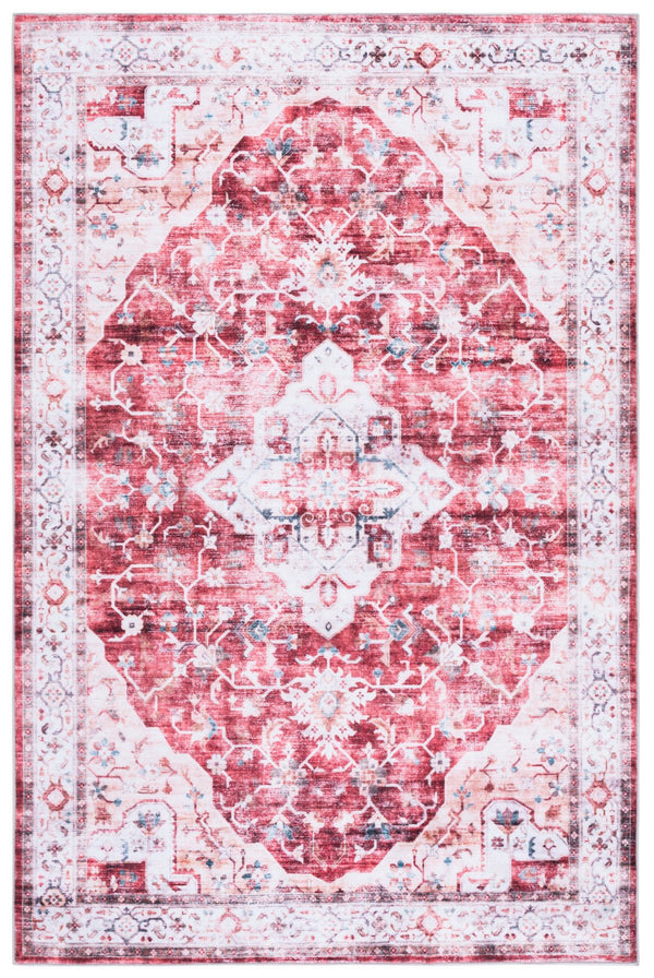 Safavieh Martha Stewart Washable Traditional Area Rug - Vibrant Rust And Gold, Durable Design For Any Space Rust ,Gold Polyester Pile Msrw156q-2745