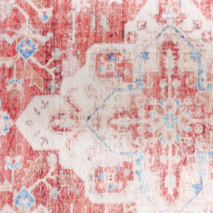 Safavieh Martha Stewart Washable Traditional Area Rug - Vibrant Rust And Gold, Durable Design For Any Space Rust ,Gold Polyester Pile Msrw156q-2745