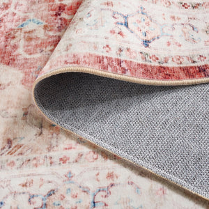 Safavieh Martha Stewart Washable Traditional Area Rug - Vibrant Rust And Gold, Durable Design For Any Space Rust ,Gold Polyester Pile Msrw156q-2745