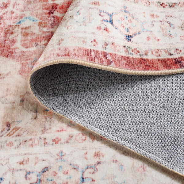 Safavieh Martha Stewart Washable Traditional Area Rug - Vibrant Rust And Gold, Durable Design For Any Space Rust ,Gold Polyester Pile Msrw156q-2745