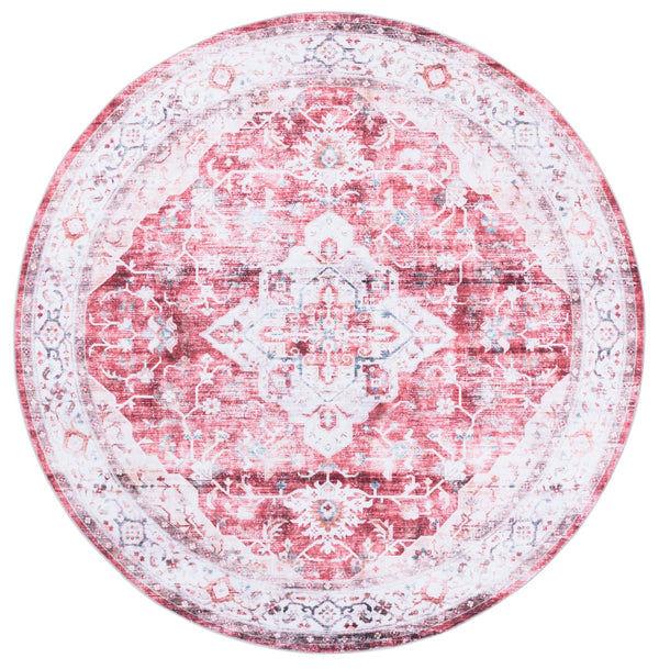 Safavieh Martha Stewart Washable Traditional Area Rug - Vibrant Rust And Gold, Durable Design For Any Space Rust ,Gold Polyester Pile Msrw156q-2745