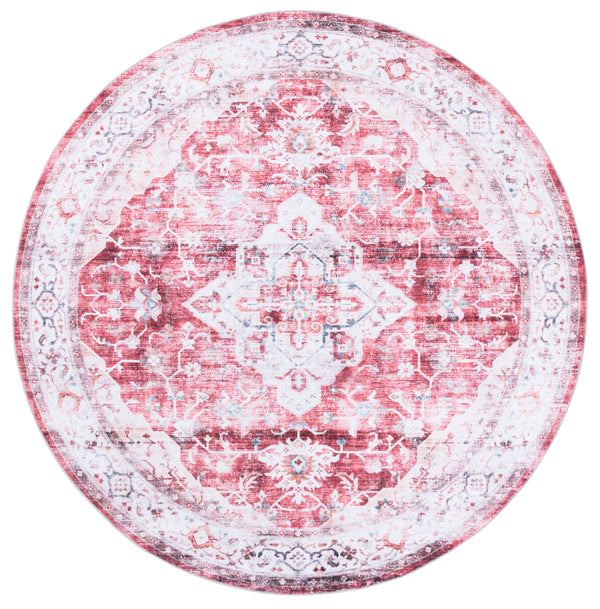 Safavieh Martha Stewart Washable Area Rug - Elegant Polyester Design For Inviting Home Decor & Style Rust ,Gold Polyester Pile Msrw156q-5