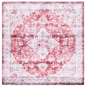 Safavieh Martha Stewart Washable Area Rug - Elegant Rust & Gold Design For Timeless Home Décor & Comfort Rust ,Gold Polyester Pile Msrw156q-6sq