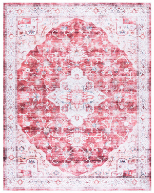 Safavieh Martha Stewart Washable Traditional Area Rug - Vibrant Rust And Gold, Durable Design For Any Space Rust ,Gold Polyester Pile Msrw156q-2745