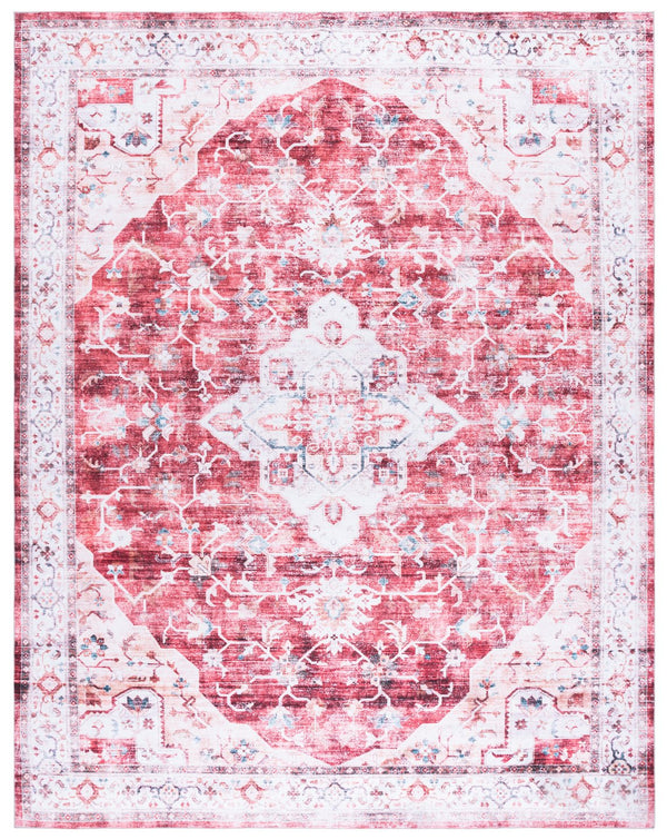 Safavieh Martha Stewart Washable Traditional Area Rug - Vibrant Rust And Gold, Durable Design For Any Space Rust ,Gold Polyester Pile Msrw156q-2745