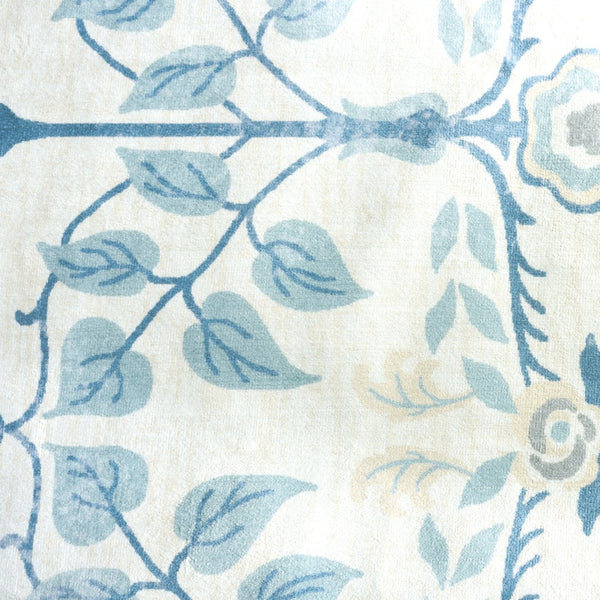 Safavieh Martha Stewart Washable Floral Runner Rug - Elegant, Durable, And Stylish For Any Home Space Ivory ,Light Blue Polyester Pile Msrw182a-57