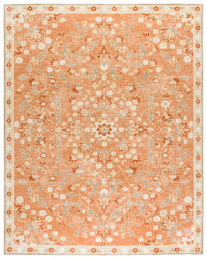 Safavieh Martha Stewart Washable Floral Runner Rug - Chic Rust And Beige Design For Elegant Home Accents Rust ,Beige Polyester Pile Msrw184q-8