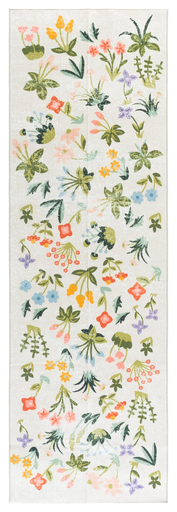 Safavieh Martha Elegant Washable Floral Runner Rug - Durable, Stylish Design For High-traffic Areas, Easy Care Beige ,Red Polyester Pile Msrw186b-28