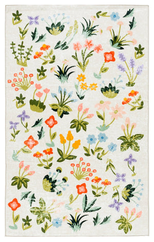 Safavieh Martha Elegant Washable Floral Runner Rug - Durable, Stylish Design For High-traffic Areas, Easy Care Beige ,Red Polyester Pile Msrw186b-3