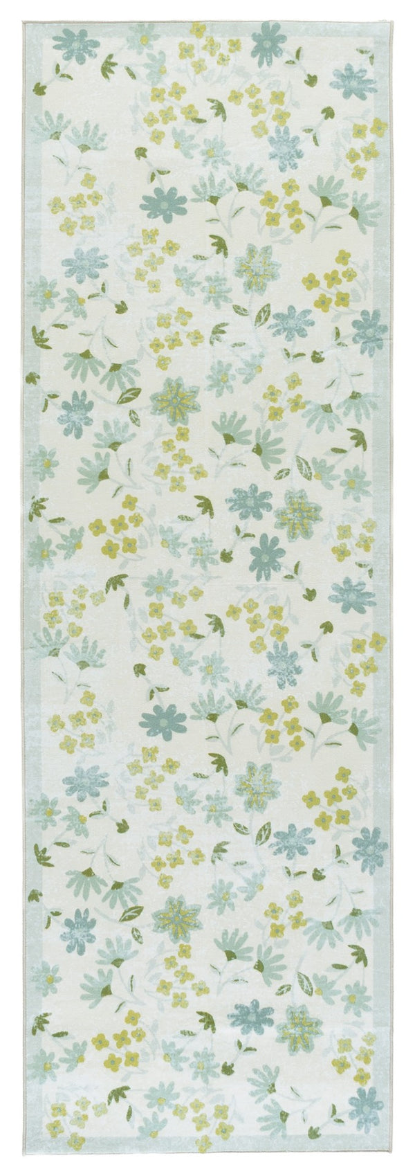 Safavieh Martha Stewart Washable Floral Area Rug - Stylish, Slip-resistant, And Easy-care Home Essential Beige ,Light Green Polyester Pile Msrw189b-9