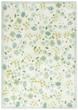 Safavieh Martha Stewart Washable Floral Area Rug - Stylish, Slip-resistant, And Easy-care Home Essential Beige ,Light Green Polyester Pile Msrw189b-9