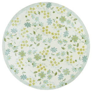 Safavieh Martha Stewart Elegant Floral Runner Rug - Durable, Washable, Slip-resistant, Perfect For High Traffic Areas Beige ,Light Green Polyester Pile Msrw189b-6r
