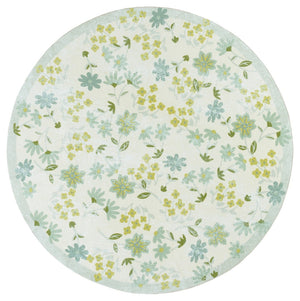 Safavieh Martha Stewart Washable Floral Area Rug - Stylish, Slip-resistant, And Easy-care Home Essential Beige ,Light Green Polyester Pile Msrw189b-9