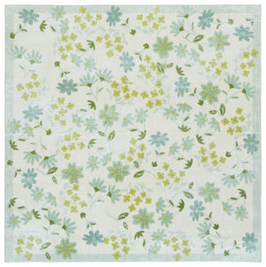 Safavieh Martha Stewart Washable Floral Area Rug - Stylish, Slip-resistant, And Easy-care Home Essential Beige ,Light Green Polyester Pile Msrw189b-9