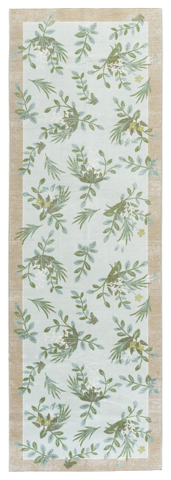 Safavieh Martha Elegant Washable Floral Area Rug - Durable, Slip-resistant, Perfect For High-traffic Spaces Taupe ,Green Polyester Pile Msrw193e-9