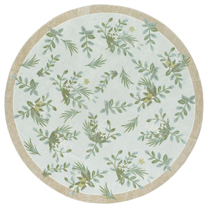 Safavieh Martha Stewart Washable Floral Area Rug - Elegant Taupe & Green Runner For Hallway Comfort Taupe ,Green Polyester Pile Msrw193e-6r