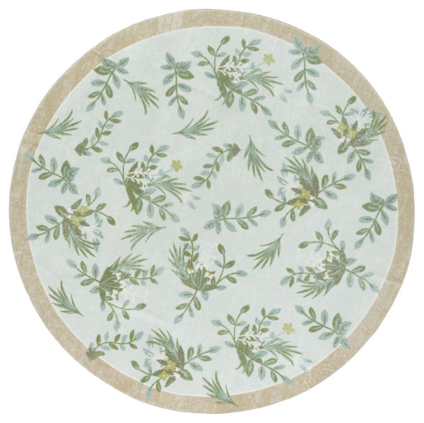 Safavieh Martha Elegant Washable Floral Area Rug - Durable, Slip-resistant, Perfect For High-traffic Spaces Taupe ,Green Polyester Pile Msrw193e-9
