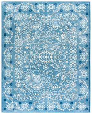 Safavieh Martha Stewart Washable Floral Runner Rug - Elevate Your Space With Elegance And Style! Blue ,Beige Polyester Pile Msrw194l-8