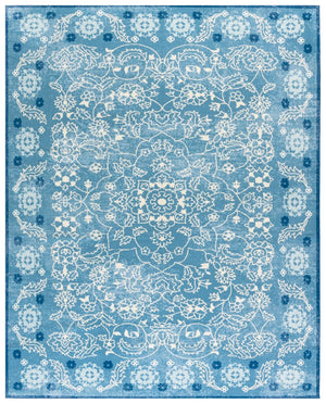 Safavieh Martha Stewart Washable Floral Area Rug - Elegant And Versatile Design For Any Home Decor Style Blue ,Beige Polyester Pile Msrw194l-5
