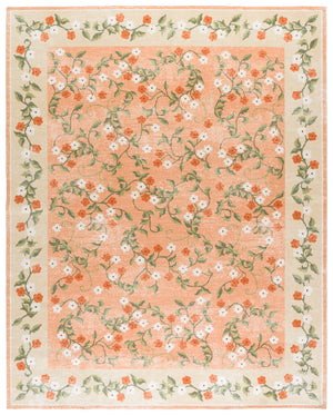 Safavieh Martha Stewart Washable Floral Runner Rug - Elegant Design, Slip-resistant, Perfect For Hallways Rust ,Gold Polyester Pile Msrw195q-8