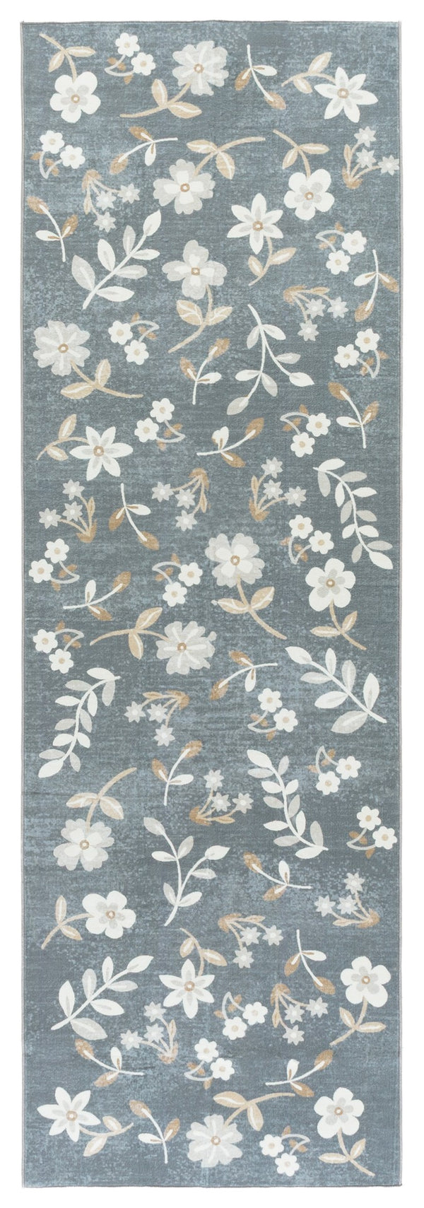Safavieh Martha Stewart Washable Floral Area Rug - Elegant Design For Effortless Home Décor Upgrade Dark Grey ,Beige Polyester Pile Msrw197g-5