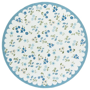 Safavieh Martha Stewart Washable Floral Runner - Elegant Accent For Hallways, Slip-resistant & Durable Design Ivory ,Light Blue Polyester Pile Msrw198a-6r