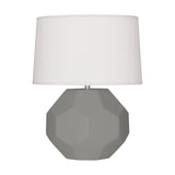 Robert Abbey Matte Smokey Taupe Franklin Accent Lamp Matte Smoky Taupe Glazed Ceramic Oyster Linen Shade