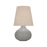 Robert Abbey Matte Smokey Taupe June Accent Lamp Matte Smoky Taupe Glazed Ceramic Buff Linen Shade