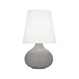 Robert Abbey Matte Smokey Taupe June Accent Lamp Matte Smoky Taupe Glazed Ceramic Oyster Linen Shade