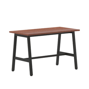 English Elm Redmond Commercial Conference Table - Durable Double-Sided Laminate Top with Heavy-Duty Steel Base Walnut 24"W x 48"D x 30"H MT-M4824-WLT-ABF-GG