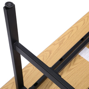 English Elm Redmond Commercial Conference Table - Durable Double-Sided Laminate Top with Heavy-Duty Steel Base Walnut 24"W x 48"D x 30"H MT-M4824-WLT-ABF-GG