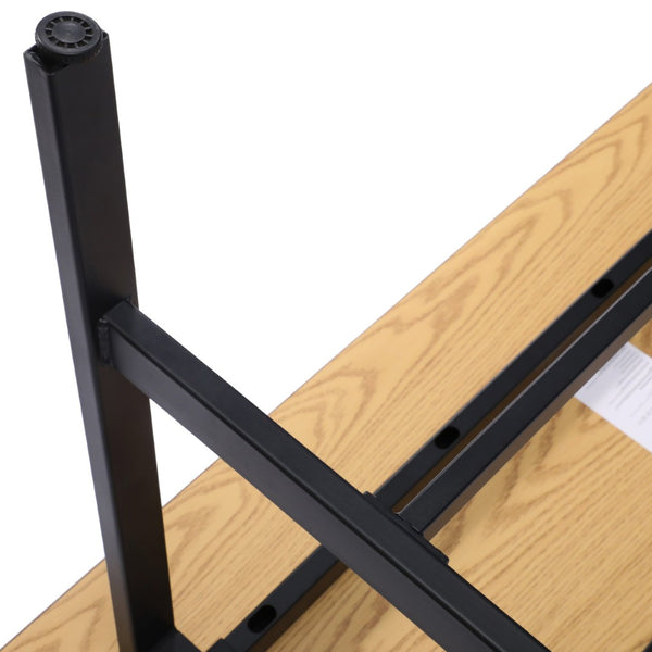 English Elm Redmond Commercial Conference Table - Durable Double-Sided Laminate Top with Heavy-Duty Steel Base Walnut 24"W x 48"D x 30"H MT-M4824-WLT-ABF-GG