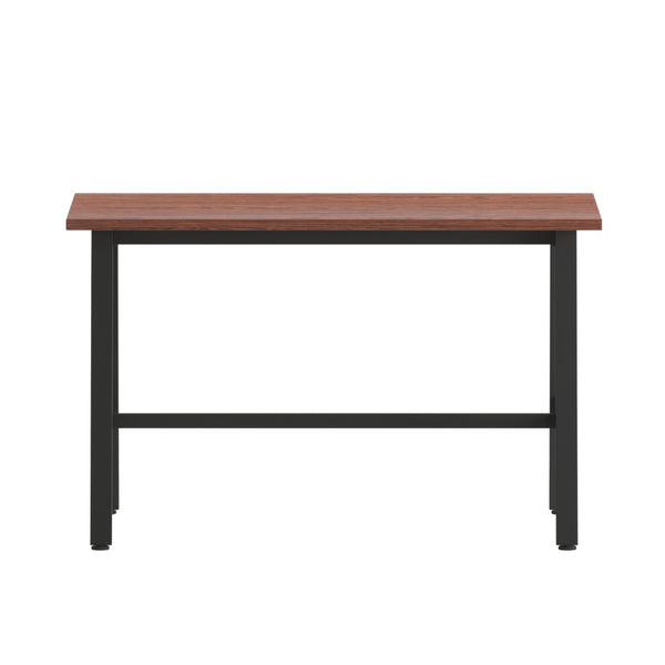 English Elm Redmond Commercial Conference Table - Durable Double-Sided Laminate Top with Heavy-Duty Steel Base Walnut 24"W x 48"D x 30"H MT-M4824-WLT-ABF-GG