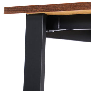 English Elm Redmond Commercial Conference Table with Durable Double-Sided Laminate Top & Heavy-Duty Steel Base Walnut 24"W x 48"D x 30"H MT-M4824-WLT-UBF-GG