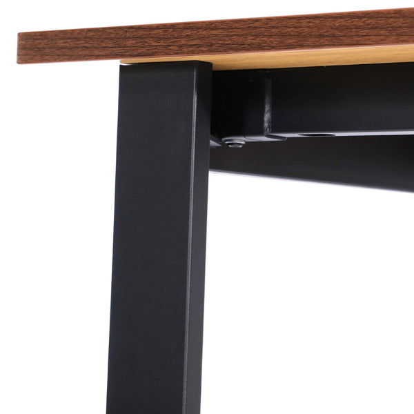 English Elm Redmond Commercial Conference Table with Durable Double-Sided Laminate Top & Heavy-Duty Steel Base Walnut 24"W x 48"D x 30"H MT-M4824-WLT-UBF-GG