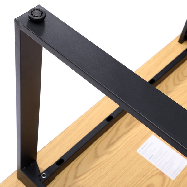 English Elm Redmond Commercial Conference Table with Durable Double-Sided Laminate Top & Heavy-Duty Steel Base Walnut 24"W x 48"D x 30"H MT-M4824-WLT-UBF-GG