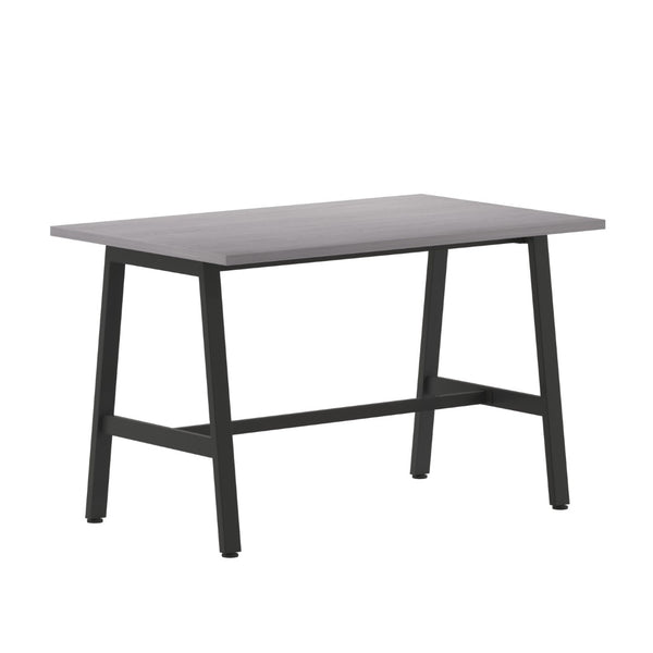 English Elm Redmond Commercial Conference Table with Durable Laminate Top, Heavy-Duty Steel Base for Meetings Gray Oak 30"W x 48"D x 30"H MT-M4830-LTGRY-ABF-GG