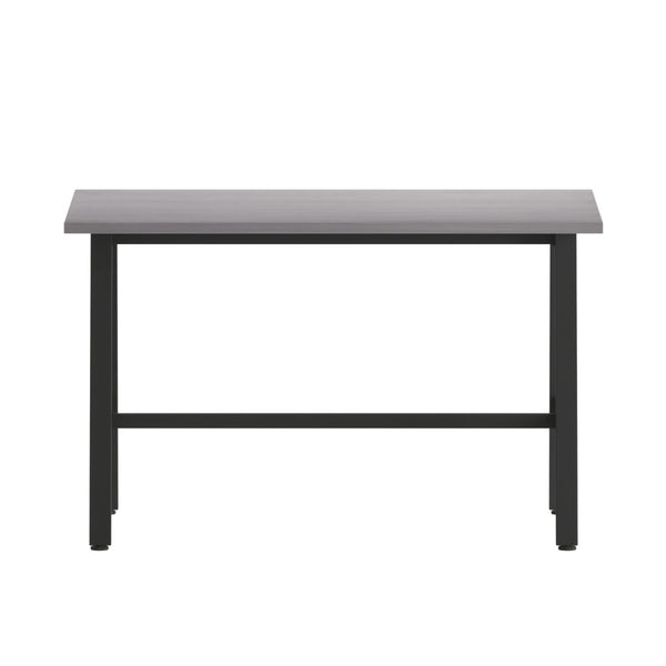English Elm Redmond Commercial Conference Table with Durable Laminate Top, Heavy-Duty Steel Base for Meetings Gray Oak 30"W x 48"D x 30"H MT-M4830-LTGRY-ABF-GG